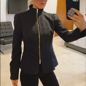 || CARLISLE || Navy blue turtleneck blazer jacket